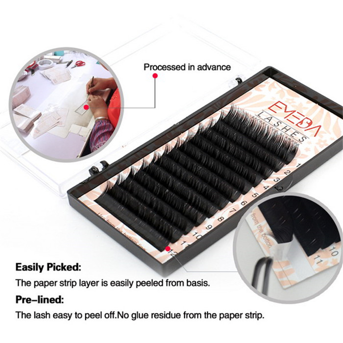 Natural silk eyelash lashes extension JH57-PY1